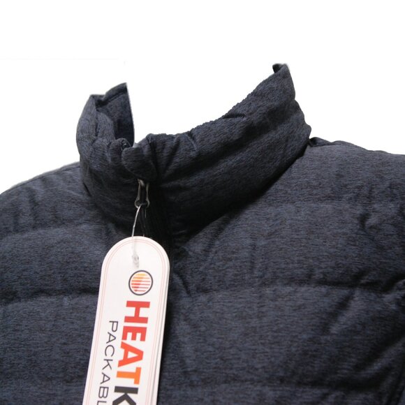 NWT HeatKeep Women's Full Zip Packable Down Puffer Vest, Dark Blue, M - Picture 2 of 7